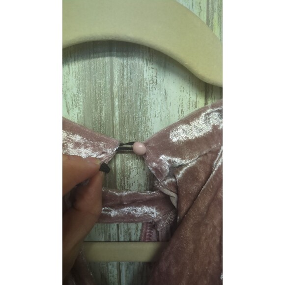 Blush Crushed Velvet Top Fairy Y2K Regencycore Ethereal Coquette Renaissance 1X - Picture 4 of 9